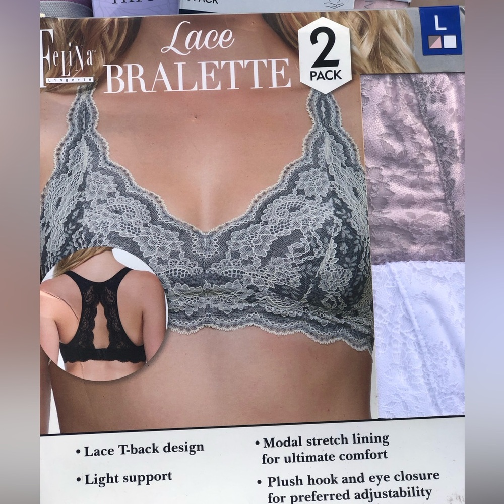 Felina 2-packโ lace bralette